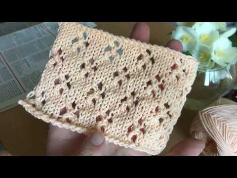 Видео: ПРОСТОЙ АЖУРНЫЙ УЗОР СПИЦАМИ! ОЧЕНЬ НЕЖНЫЙ И КРАСИВЫЙ! ХЛОПКОВАЯ ПРЯЖА! СХЕМА И ОПИСАНИЕ!