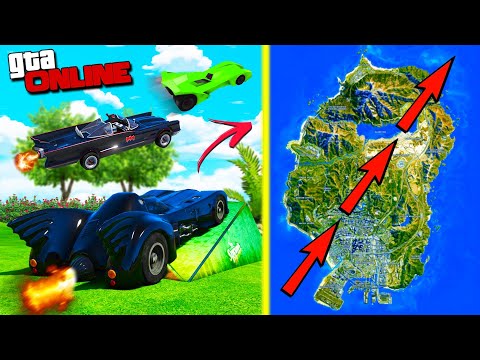 Видео: Смогут Ли Все Новые Чит Бэтмобили Перелетел весь мир ГТА 5 на Скорости 3600 КМ/ЧАС? ГТА 5 Моды!