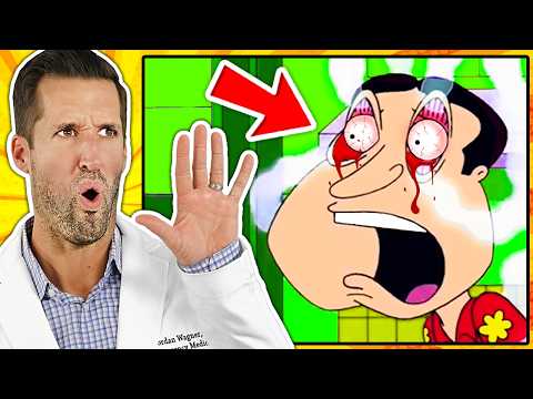Видео: ВРАЧ смотрит СМЕШНЫЕ медицинские сцены из Гриффины #24