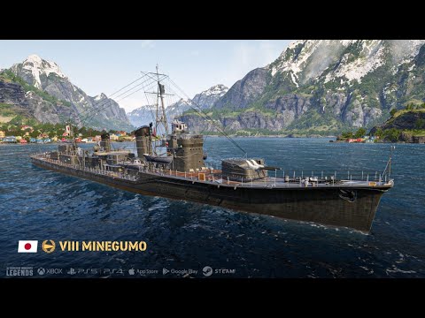 Видео: Эсминец MINEGUMO в World Of Warships Legends