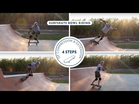 Видео: Учебное пособие по катанию на сёрфскейте: сжатие и растяжение в переходах