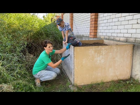 Видео: Наші компостні купи. Чи знімаємо крапельний полив, затіняючу сітку. Вигрібна яма.