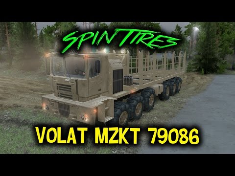 Видео: SpinTires обзор мода ( VOLAT MZKT 79086 ) Требуется доработка