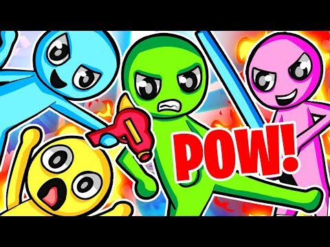 Видео: Забавная битва за трон в 3D Stick Fight!