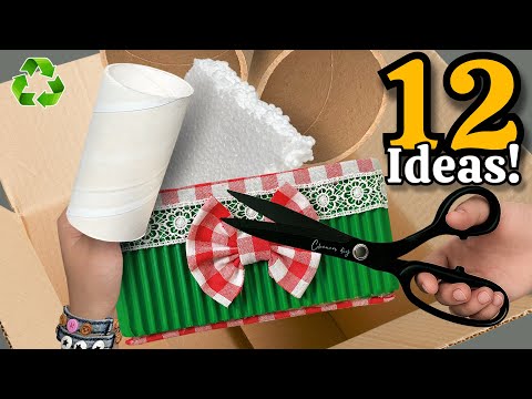 Видео: 12 ГЕНИАЛЬНЫХ Рождественских DIY из Картона и Отходов 😱🎄