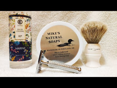 Видео: Бритьё №244 - Merkur 41c, Mike's soap, Edwin Jagger