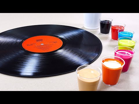 Видео: Роспись акрилом на пластинке - Sorry Elvis