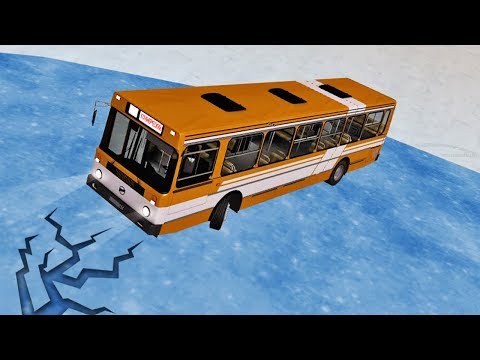 Видео: АВТОБУС ПРОВАЛИЛСЯ ПОД ЛЁД! СУРОВАЯ ЗИМА! - MTA PROVINCE