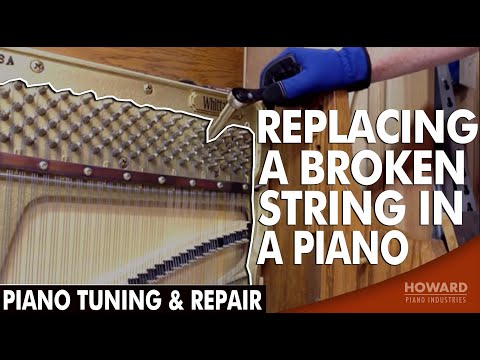 Видео: Замена порванной струны в пианино — настройка и ремонт пианино от HOWARD PIANO INDUSTRIES