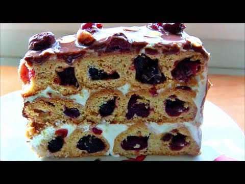 Видео: Торт " Медовые соты " с вишней