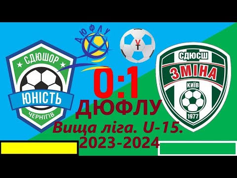 Видео: 30.09.2023р.  СДЮСШОР "Юність U 15" (Чернігів) - ДЮСШ "Зміна Оболонь U 15" (Київ). Рахунок 0-1.