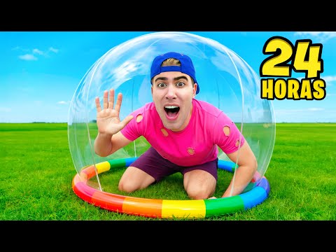Видео: 24 ЧАСА В НАДУВНОМ БУНКЕРЕ!!