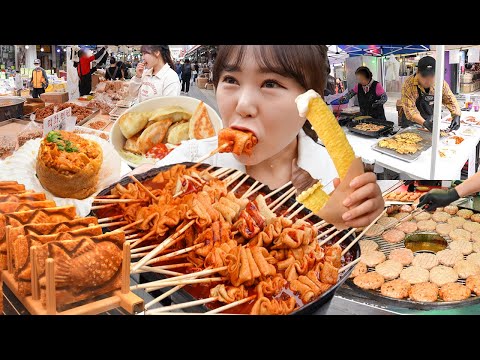 Видео: Рынок Ёнин Street Food Mukbang😋Острый рыбный пирог, пельмени, блинчики с говядиной, десерты🍦