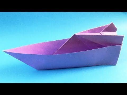 Видео: Как сделать катер из бумаги  Оригами катер из бумаги Origami boat