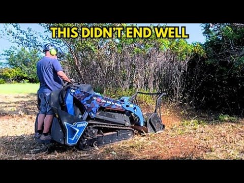 Видео: Лесной мульчер против китайского мини-погрузчика: финальный тест