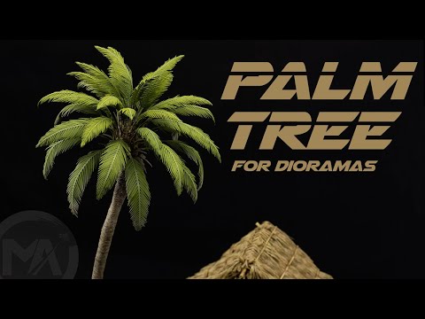 Видео: Реалистичная ПРОСТАЯ пальма — мастер-класс по созданию модели пальмы в масштабе 1/48 — диорама