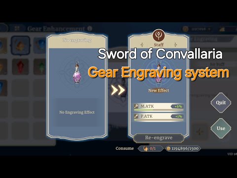 Видео: Gear Engraving - новый апгрейд вещей [Sword of Convallaria]