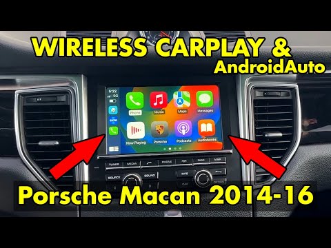 Видео: Беспроводные CarPlay и AndroidAuto в Porsche Macan 2014, 2015, 2016 PCM3.1