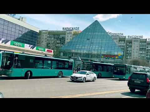 Видео: - 6 - Караганда из окна автобуса 10 апреля 2025 г.