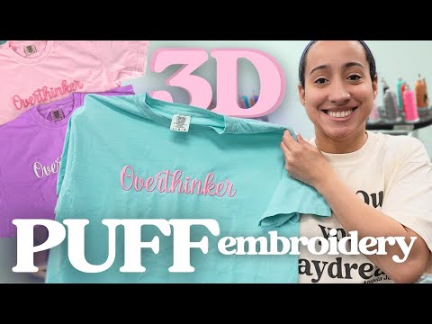 Видео: Мой первый опыт использования объемной вышивки на футболках с использованием объемной пены для мо...