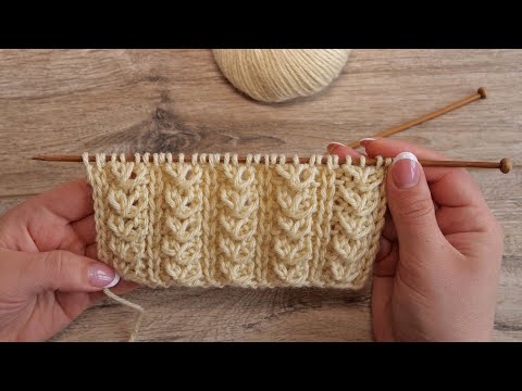 Видео: Микс узора «Гусинные лапки» со снятыми петлями | Mix pattern Goose Feet