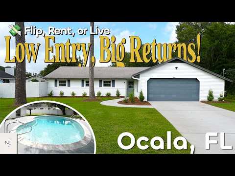 Видео: 🏠 Низкие вложения, высокая доходность! Ocala Flip с потенциалом Airbnb и без HOA | Несколько стра...
