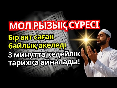 Видео: Мол Рызық Сүресі! Бір аят саған көп береке береді, 3 минутта кедейлік жойылады.