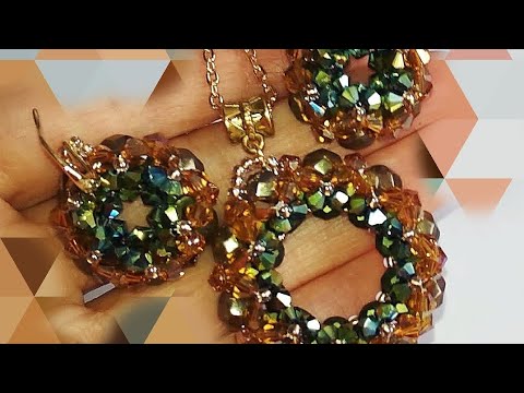 Видео: Tutorial - a set of jewelry. Комплект: кулон и серьги. Мастер-класс