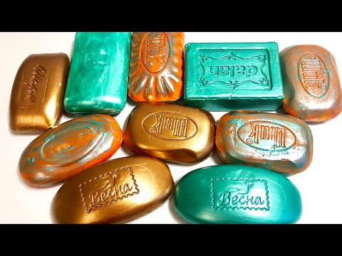Видео: ASMR Soap/ cutting painted dry soap/ режу крашеное сухое мыло