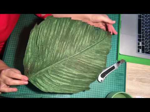 Видео: Листья для больших цветов🌱🍃🌿 Leaves made from paper🍀☘️