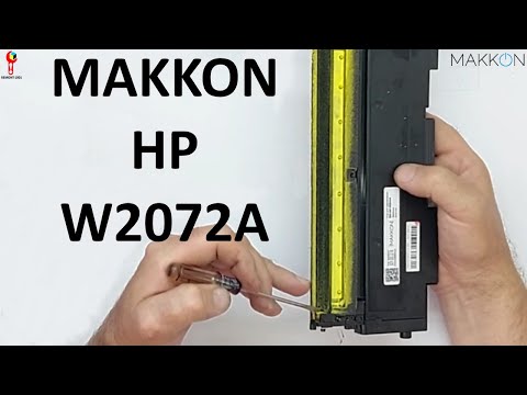 Видео: Огляд та Заправка Картриджа MAKKON  HP W2072A (117A). MN-HP-W2072A