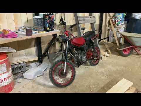 Видео: Мопед с двигателем от мотоблока. Чего там с ним?