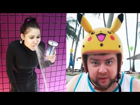 Видео: Самое смешное видео в мире. Попробуй не засмеяться с водой во рту челлендж ч. 100