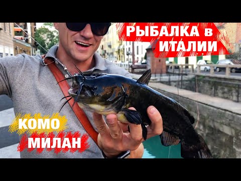 Видео: Рыбалка в Италии. Рыбалка в Милане.  Рыбалка на озере Комо