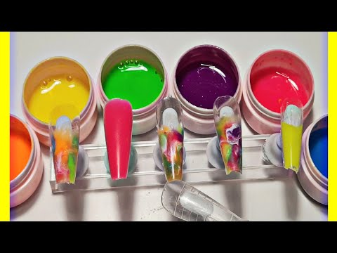 Видео: *516*Делаю ЗАРАНЕЕ заготовки подложек на Верхние формы.Неоновые гели./Blanks in advance,neon gels