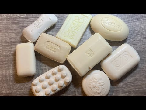 Видео: 206 ⚪️⚪️⚪️ White soap bars | Белое мыло | ASMR soap | No talking