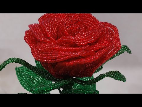 Видео: МК Роза из бисера🌹большая😊🥰