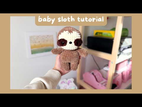 Видео: как связать крючком милого малыша-ленивца | мастер-класс по вязанию ленивца амигуруми | просто, н...