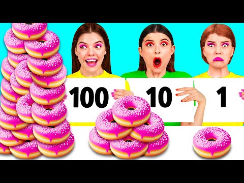 Видео: 100 Слоев Еды Челлендж | Смешные Челленджи от AZaZa Challenge