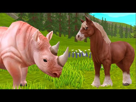 Видео: Куда пропал ужасающий лев? ПОБЕЖДАЕМ 4 НОСОРОГА С ТАЙМЕРОМ в WildCraft
