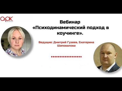 Видео: "Психодинамический подход в коучинге". Вебинар Дмитрия Гузеева и Екатерины Шаповаловой