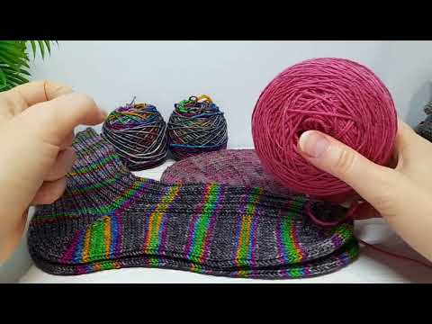 Видео: Носочки августа и сентября(Gazzal Happy Feet, Nako Boho, Regia). Новый  вид творчества. Немного шью.