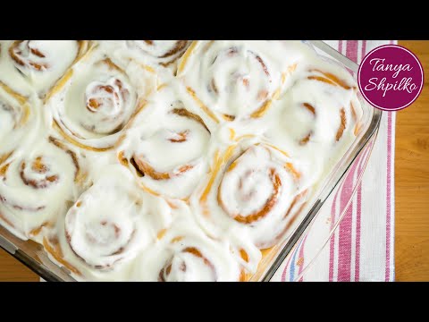 Видео: Классические Американские Булочки с Корицей | Синнабоны | Cinnamon Rolls | Tanya Shpilko