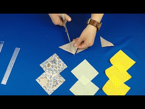 Видео: Уроки лоскутного шитья. Легкий в пошиве и очень красивый блок «Звёздный пазл».