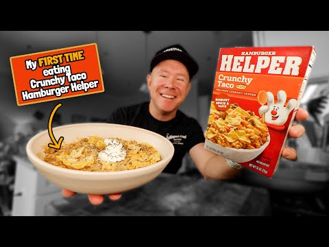Видео: Мой первый раз, когда я попробовала Crunchy Taco Hamburger Helper 🌮🥣