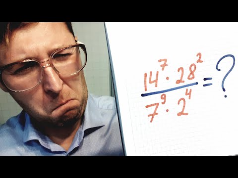 Видео: Сокращаем дроби со степенями №2. Алгебра 8 класс.