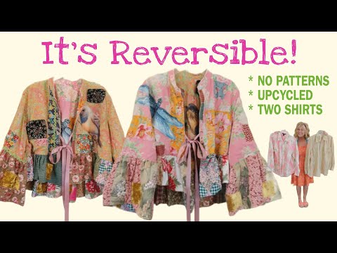 Видео: Как сшить двусторонний жакет-коллаж из двух рубашек БЕЗ ВЫКРОЙОК