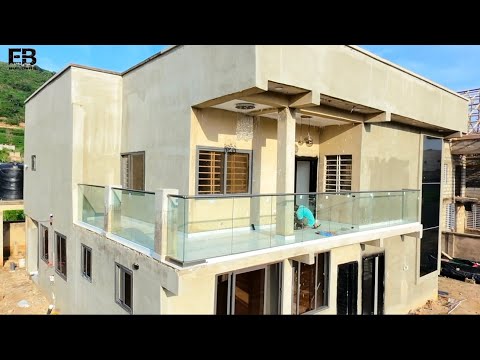 Видео: Выбирайте этот тип стеклянной балюстрады, если строите на холме — Строительство в Гане 🇬🇭