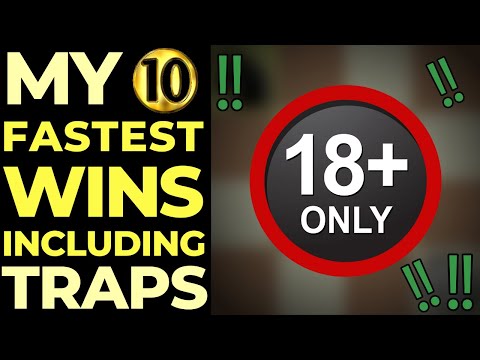 Видео: Мои 10 самых быстрых побед только с использованием грязных ловушек 😎😎