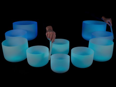Видео: Хрустальные чаши для глубокого сна 🌀 Целебные частоты 432 Гц